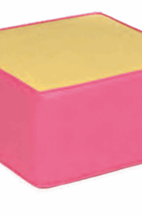 Kare Puf Suni Deri 25cm