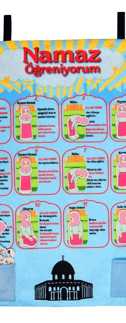 Namaz Kılmayı Öğreniyorum Panosu Cırtlı