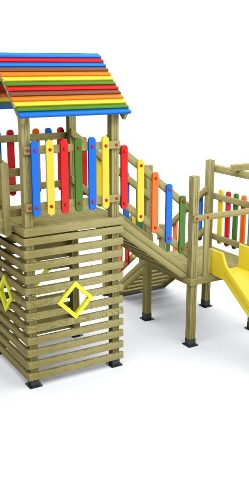 Renkli Ahşap Oyun Parkı